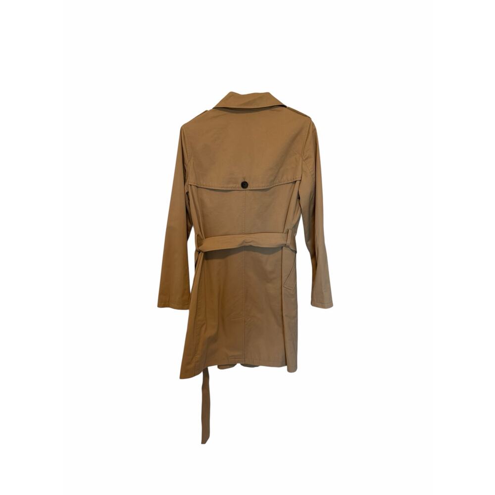 Old Navy Women's Small Tan Long Sleeve Button Water-Resistant Trench Coat - Picture 7 of 12